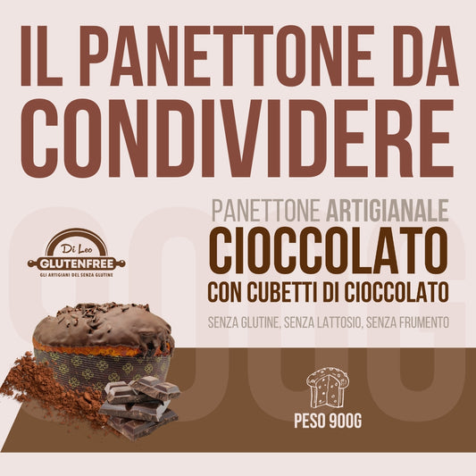 Panettone Cioccolato | Artigianale, Senza Glutine, Senza Lattosio e Senza Frumento