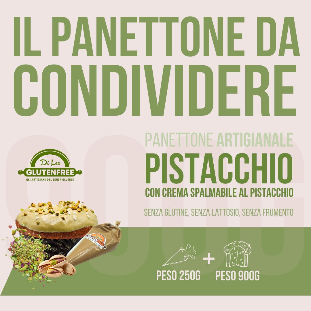 Panettone Pistacchio| Artigianale, Senza Glutine, Senza Lattosio e Senza Frumento!